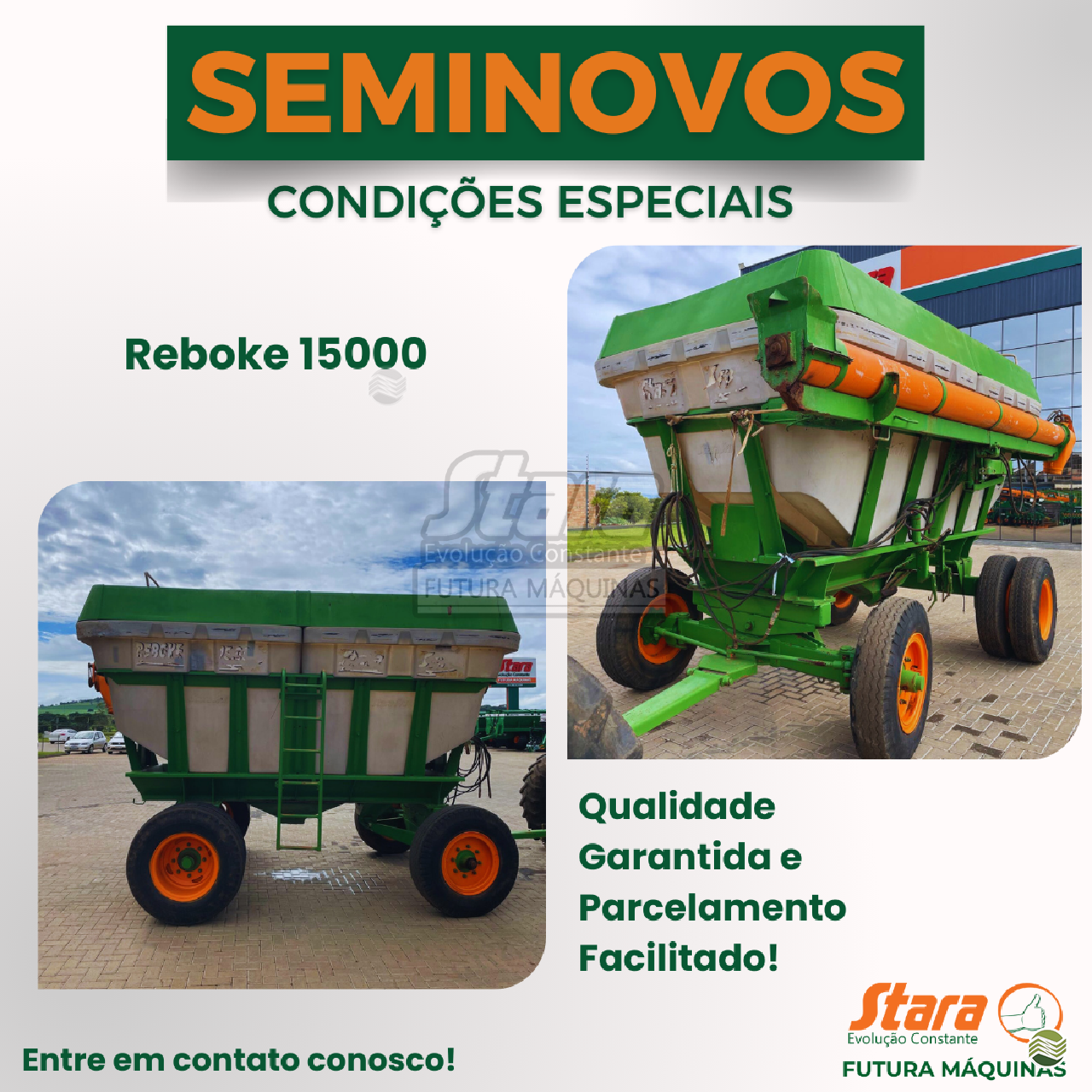 IMPLEMENTOS AGRICOLAS CARRETA BAZUKA GRANELEIRA 15000 Futura Máquinas Agrícolas - Stara PATOS DE MINAS MINAS GERAIS MG